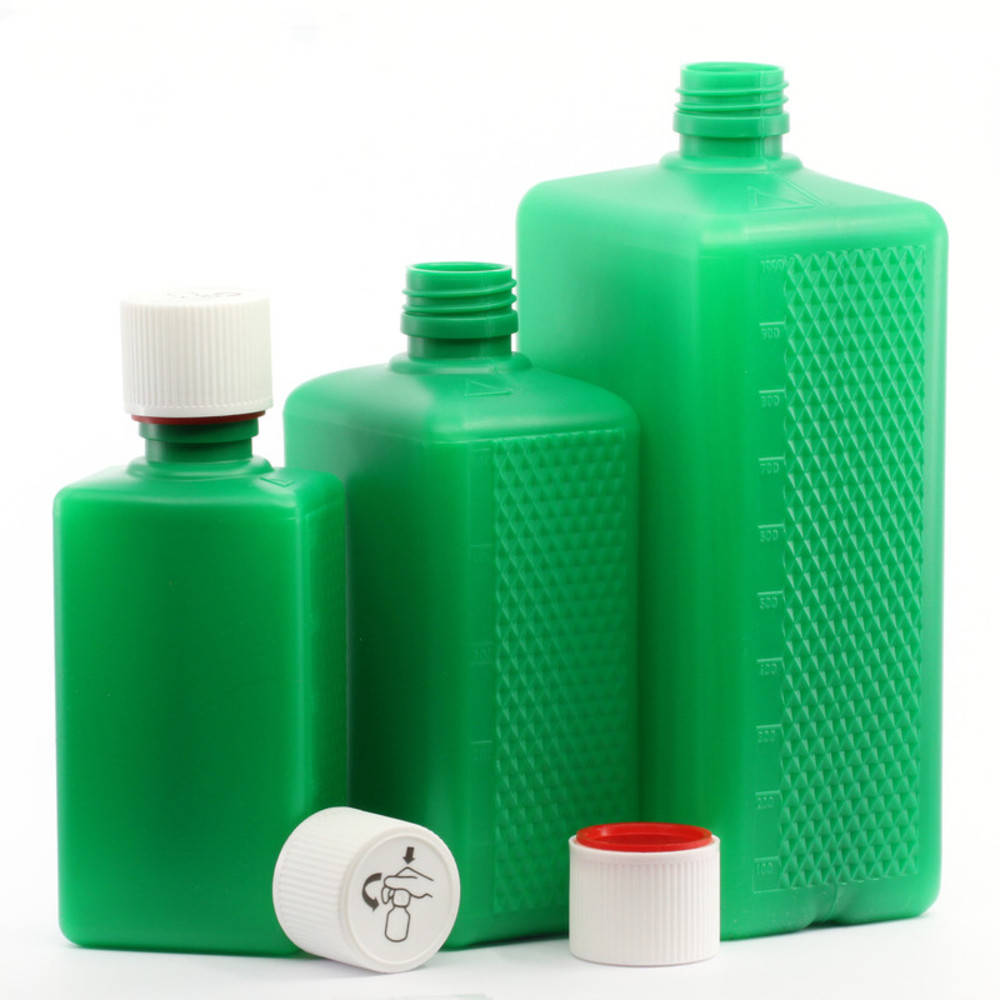 Vierkant-Flasche grün