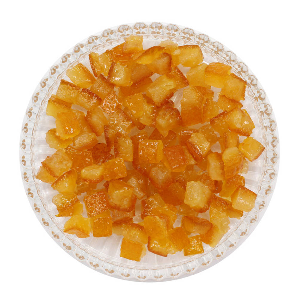 Orangeat (kandierte Orangenschale)